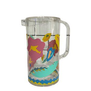Vintage Floral Decked Out Water Pitcher 1988 R.H. Macy & Co., Inc.